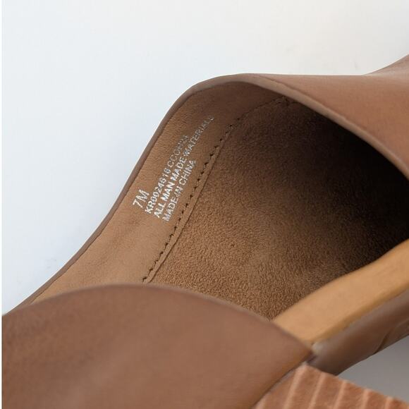 Korks Kayla Block Heel Asymmetric Pump Women's Slip-On Brown Size US7 EU38 - Picture 8 of 11